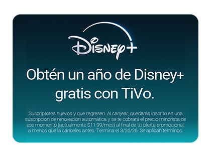 Obtén un año de Disney+ gratis con TiVo